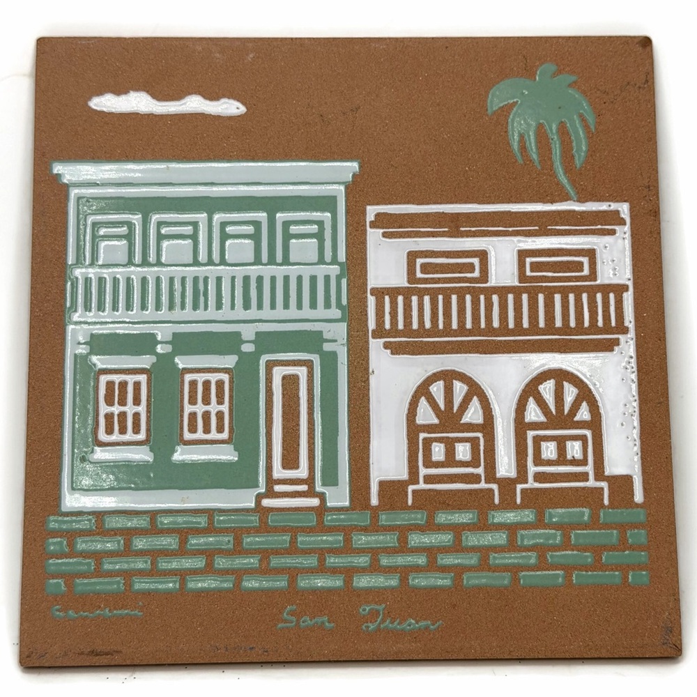 Vintage Terracotta Hanging Tile San Juan Puerto Rico